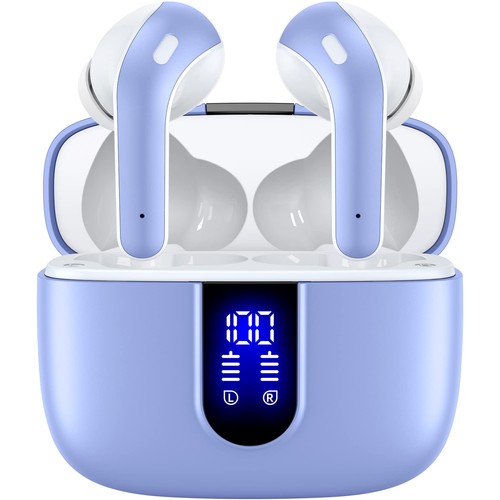 Bluetooth Headphones True Wireless Earbuds 60H Playback LED Power Display Ear...