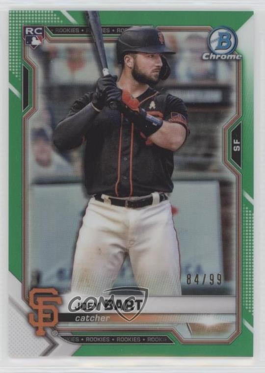 2021 Bowman Chrome Green Refractor 84/99 Joey Bart #23 Rookie RC o8g