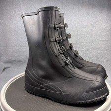 Bata Rubber Overboots Mens 10 Black 4 Buckle ...