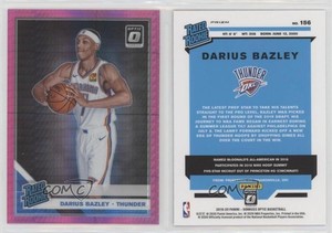 2019-20 Panini Donruss Optic Rated Pink Hyper Prizm Darius Bazley #156 Rookie RC
