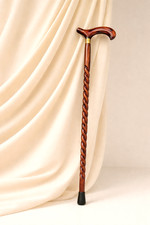 Men-Women-Old People Beautiful Hand Carved Design Wooden Walking Stick Cane