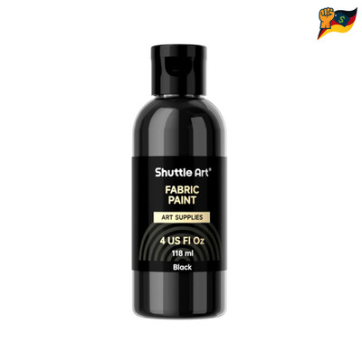 Schwarze Textilfarbe Shuttle Art 118 ml Waschmaschinenfest Stoffmalf
