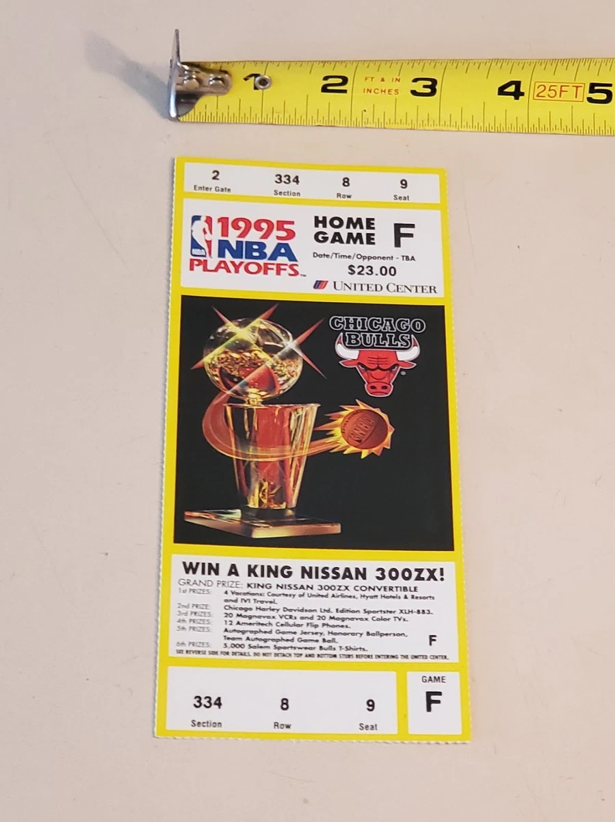 Basketball Chicago Bulls 1995 Vintage Sports Ticket Stubs for sale