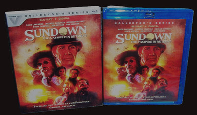 NEW VESTRON VIDEO SUNDOWN THE VAMPIRE IN RETREAT BLU RAY MOVIE 1989 & SLIPCOVER