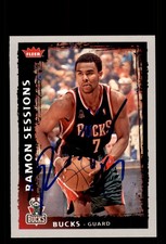 Signed Basketball Card Auto Ramon Sessions 2008-09 Fleer #85 Milwaukee Bucks