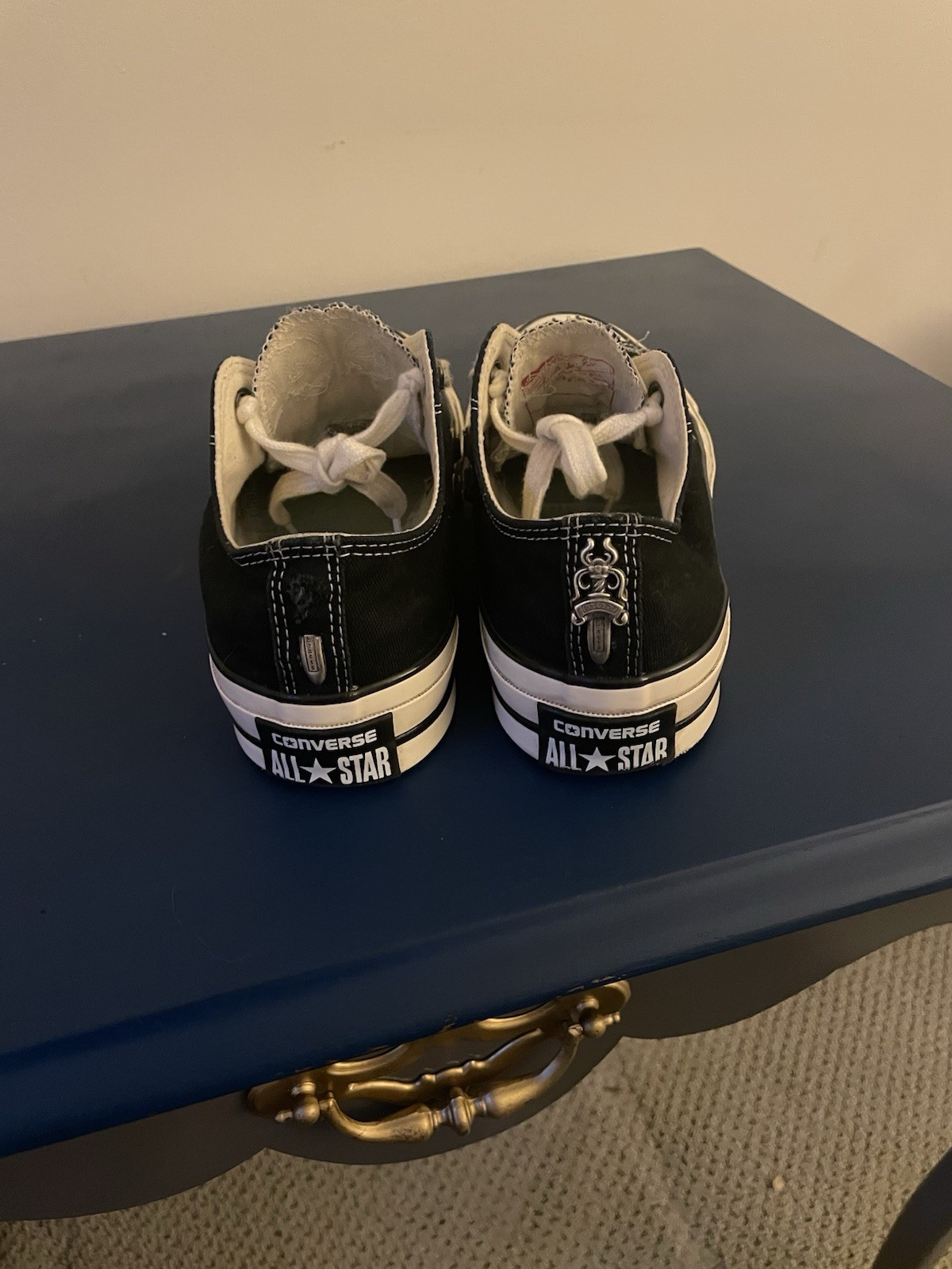 Chrome Hearts Converse Chuck Taylor Silver Dagger Mens size 7.5 thumbnail 4