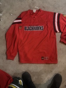 Lee Sport Chicago Blackhawks NHL Red XL Shirt Hockey Officially Licensed