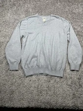 VTG L.L. Bean Sweater Mens Large Gray Cashmere Blend Normcore Outdoors Soft Cozy