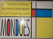 Rare HTF Vintage MONDOES Card Playing Game Made In USA Ages 7+ Up To 10 Players