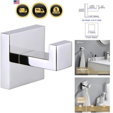 Bathroom Towel Hook Stainless Steel Wall Hanger Robe Coat Modern Chrome