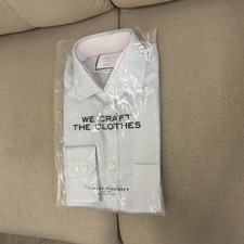 Charles Tyrwhitt non-iron Extra Slim White/Blue Gingham dress shirt 16/33