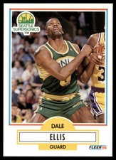 1990-91 Fleer Dale Ellis Seattle SuperSonics #177