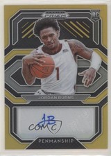 2021 Panini Prizm Draft Picks College Penmanship Gold 3/10 Jordan Burns Auto 7m3