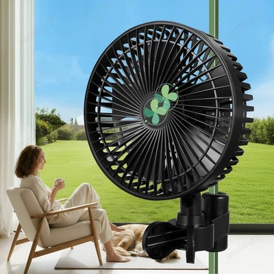 WZTO Ventilatore Clip Tenda Coltivazione 7'' Regolabile, Motori EC 4 Velocità, Autooscillante Φ20cm