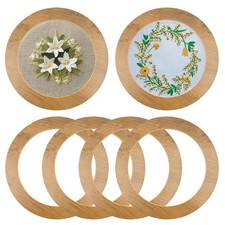 6 PCS Wood Embroidery Frame for Display 8 Inch Embroidery Hoop, 8 in Brown