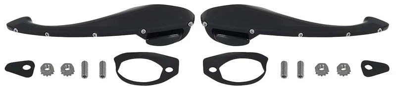 1967-69 Camaro / Firebird Two Piece Black Billet Outer Door Handles with Black - Image 3 of 4