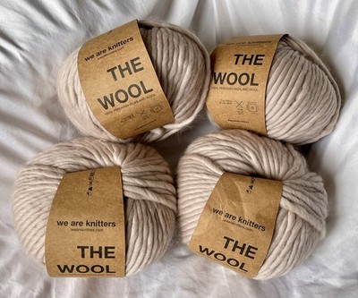 4 Balls We Are Knitters The Wool Yarn 7 Oz 87 Yards each 6488 Pearl Peru *READ*