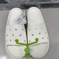 Women s Classic Slide V2 Crocs White Mens 10 Womans 12 NWT 209401-100