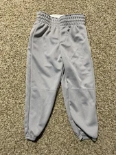 Alleson Athletic Youth Baseball Pants With Back Pocket Sz. YXS NEW Gray