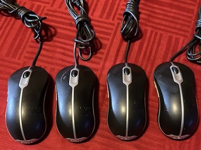 Lot Of 4 Dell 5 BUTTON Gaming Mouse Optical Scroll Model # MOABBO  Wired USB