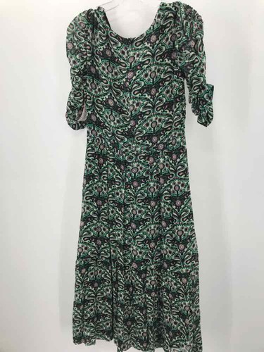 Pre-Owned Ba&sh Green Size XS Shift Midi Short Sleeve Dress - 第 2/3 張圖片