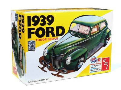 AMT 1/25 1939 Ford Sedan Street Rod Model Kit 39/40 Custom Options AMT1434