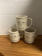 ๐โโฌ 3 - Longaberger Woven Traditions Green mugs - MADE in USA