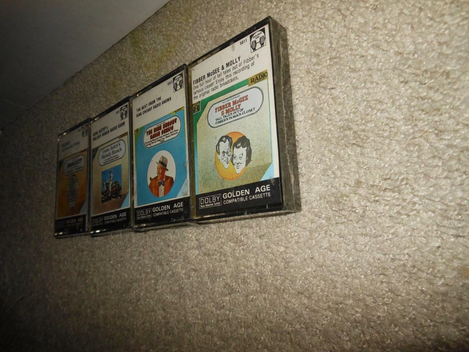 NEW 4 VINTAGE DRAGNET AUTRY BING CROSBY FIBBER RADIO SHOW CASSETTE TAPES SEALED - Image 4 of 4