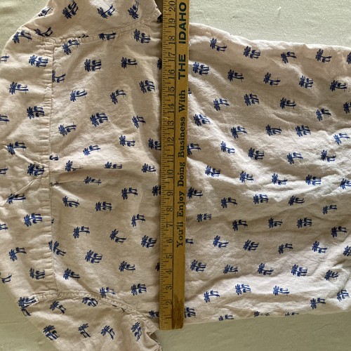 Tommy Hilfiger Shirt Mens Small Linen Blend All Over Palm Trees Tropical Pattern - 第 10/12 張圖片