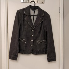 Madeleine Denim Blazer With Studs