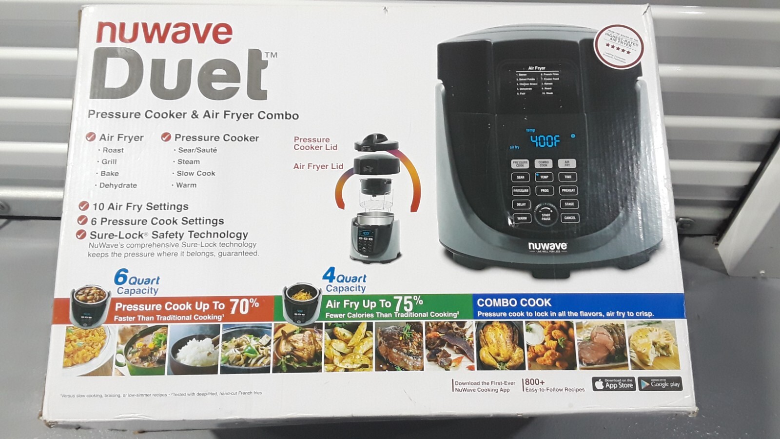 NEW NUWAVE DUET PRESSURE COOKER & AIR FRYER COMBO eBay