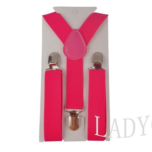 Clip On Y Back Soild Suspenders -Adjustable Children Suspender Elastic Kids Belt - Picture 28 of 40