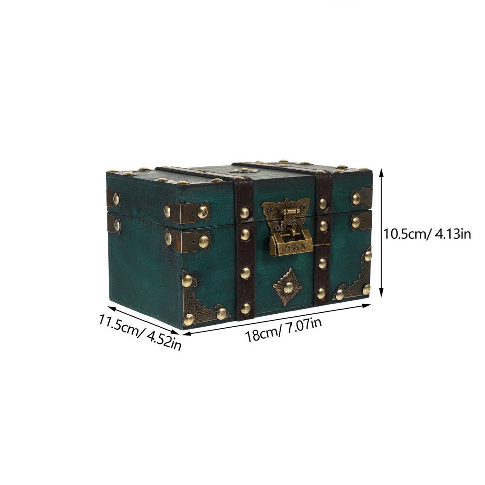 Locked Treasure Chest Trinket Case Retro Piggy Bank Jewelry eBay