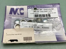 NEW MC ENTERPRISES MC-581 13MM CHROME SNAP CAP SET
