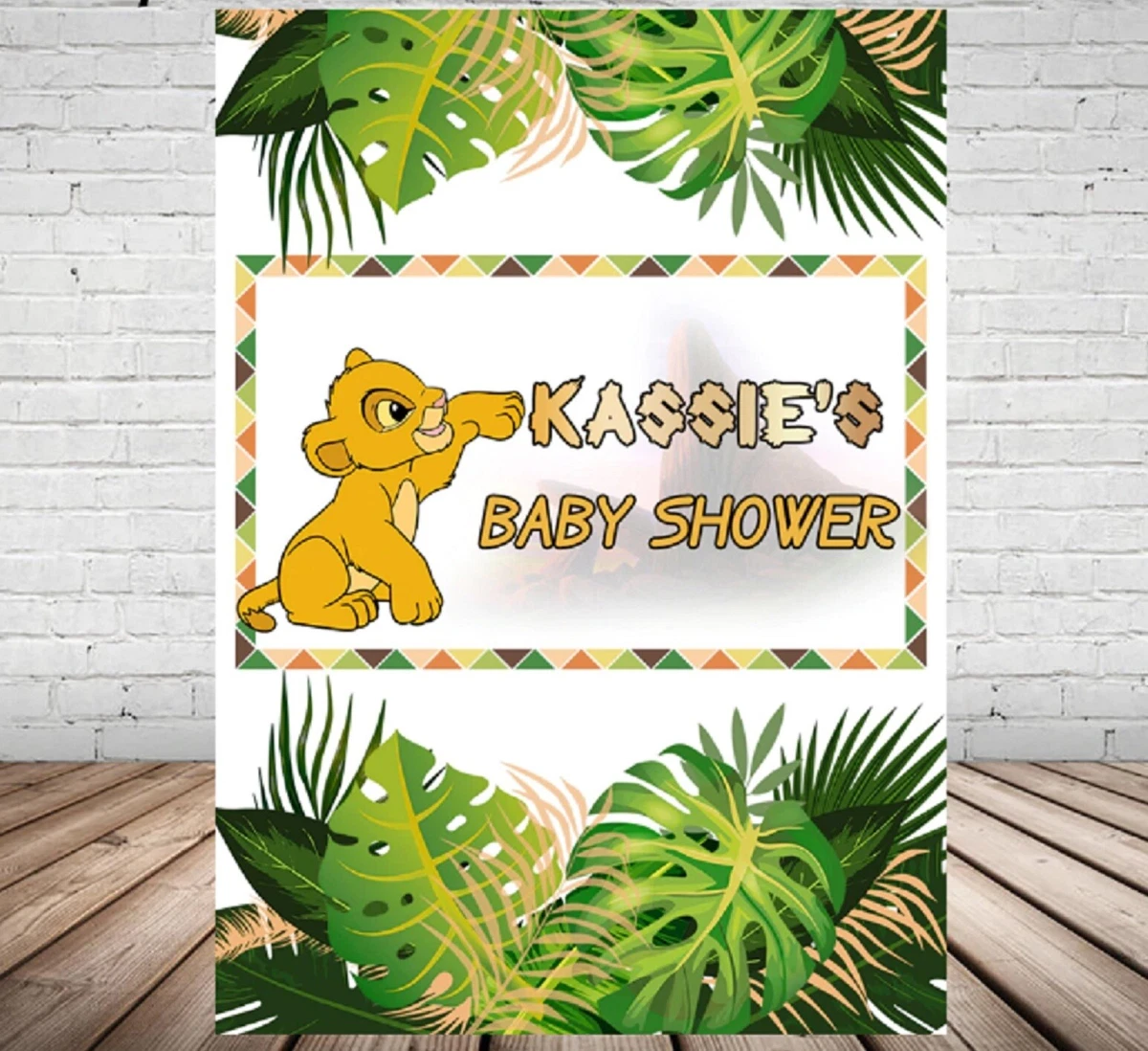 LION KING BABY SHOWER PERSONALISED BIRTHDAY PARTY SUPPLIES BANNER