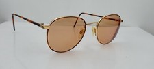 Vintage Kenmark Destiny Academy Brown Gold Oval Sunglasses Korea FRAMES ONLY