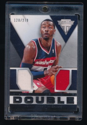 JOHN WALL 2013-14 PANINI TITANIUM DOUBLE DOUBLE JERSEY 128/279 WASHINGTON WIZARD