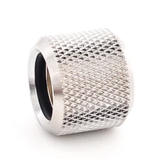 Bitspower Multi-Link Coupler Fitting for 12mm OD Rigid Tubing, Silver Shining