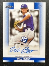 2018 Leaf Metal Perfect Game All-American Game Day Auto Blue Will Rigney 2/3