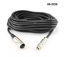 25ft  XLR Male Plug to Single RCA Male Audio Cable, CablesOnline XR-325B