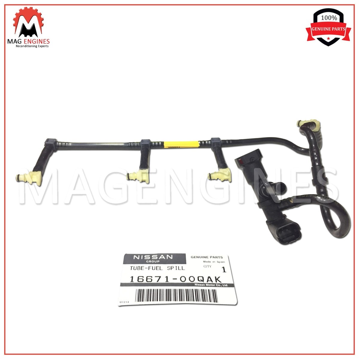 16671-00QAK GENUINE OEM TUBE-FUEL NISSAN QASHQAI NOTE K9K