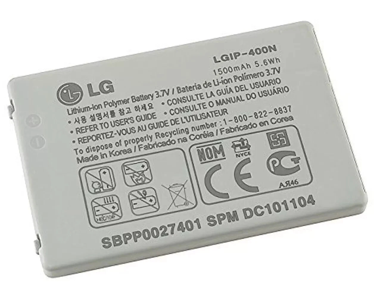 LGIP-400N Genuine Battery For LG GW620 GT540 GW820 GW880 GM750 P500 OPTI - Picture 1 of 1