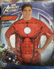 Iron Man T-Shirt Marvel Avengers Assemble Costume Size Adult S/M