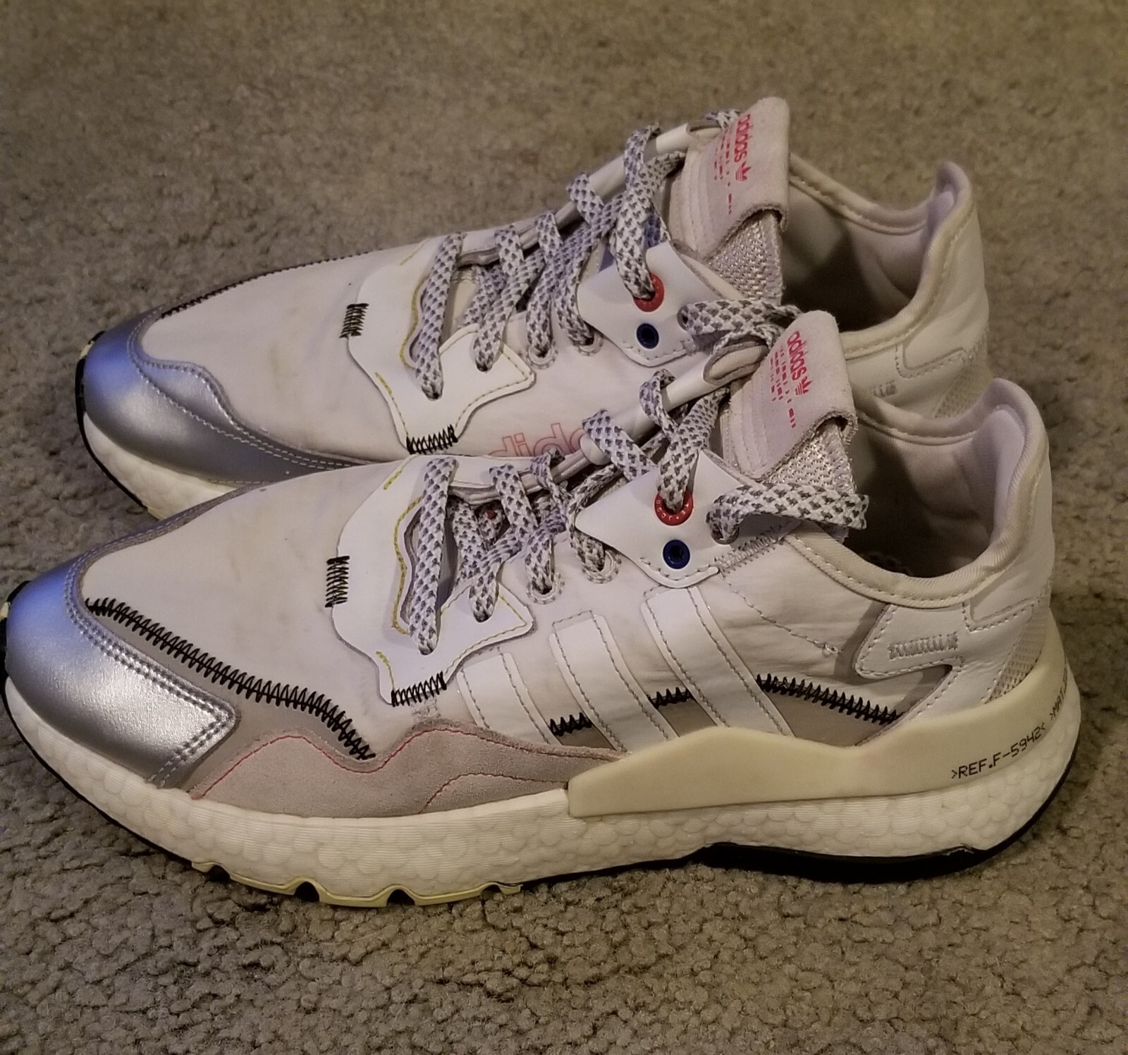 Adidas Originals Nite Jogger Orbit Grey Cloud White Mens Size 8.5