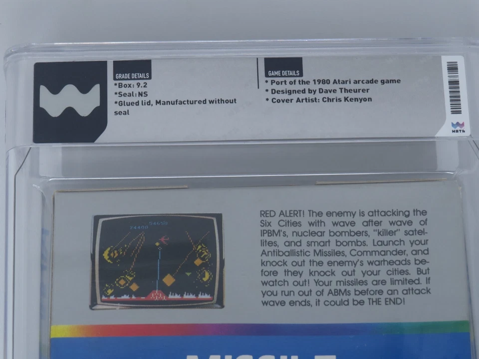 New Missile Command Sealed Atari 5200 Video Game Wata Graded 9.2 Seal 1982! - Image 4 of 4