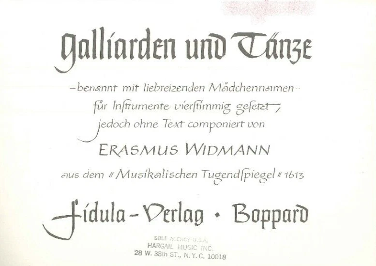Galliarden Und Tänze For 4-part Recorder 1959 Widmann Weber Magdalena Felicitas - Image 4 of 4