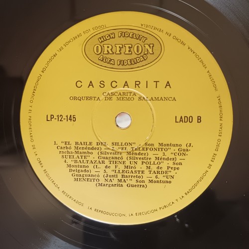 Cascarita Con La Orquesta De Memo Salamanca Vinyl LP Mambo Dimsa Venezuela - Picture 5 of 5