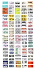 1/25 scale model car assorted USA 30 day temporary license plates state tags