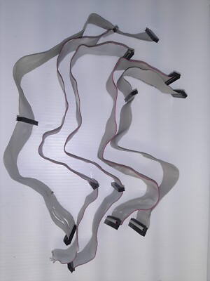 Lot of 5 Floppy Disk Hard Drive Ribbon Cable 34 Pin w/ IDE