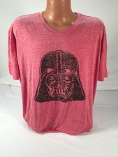 Darth Vader Star Wars Heathered Red Graphic Tee Shirt SIZE SMALL AUTHENTIC D24